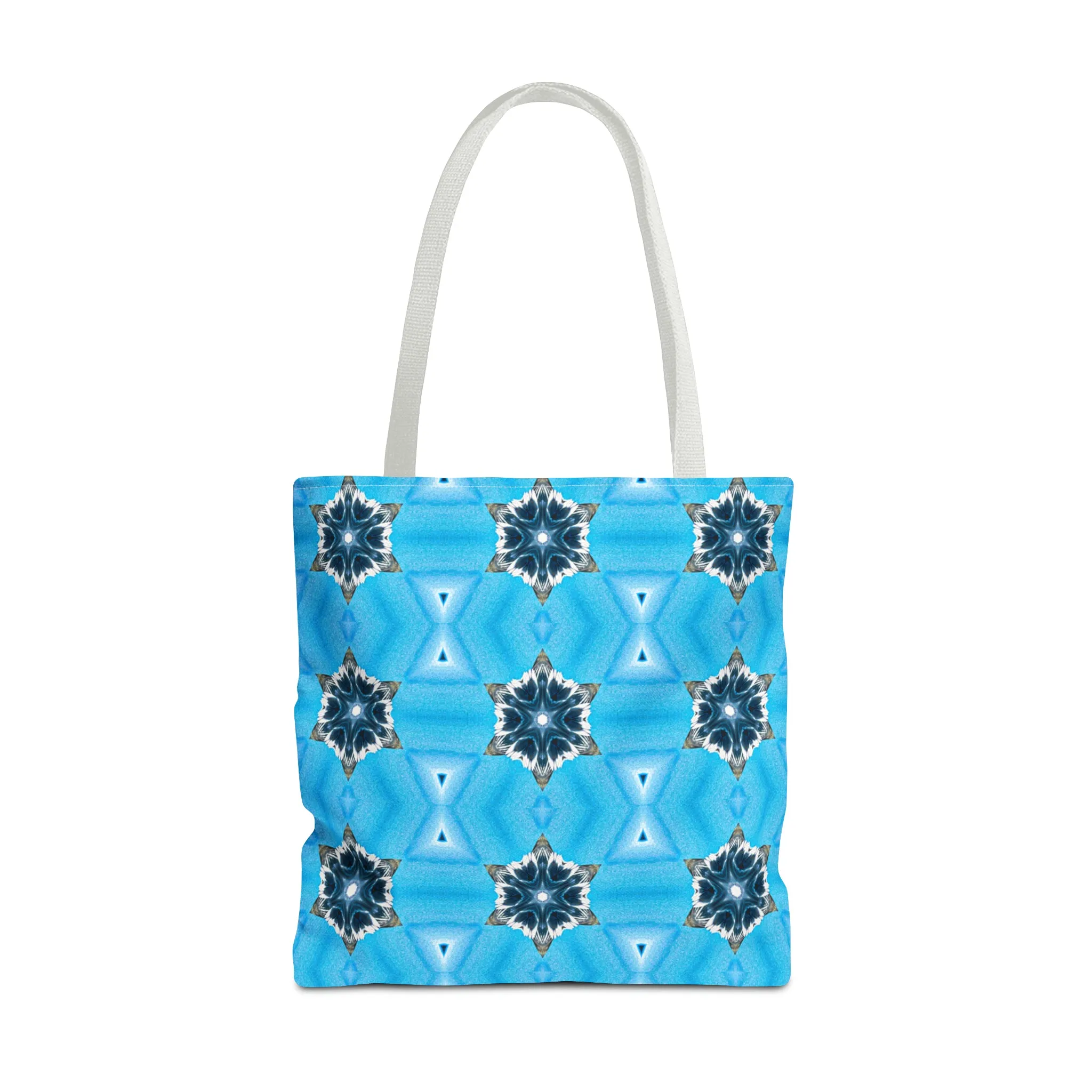 Blue Diamond Pattern Printed Tote Bag