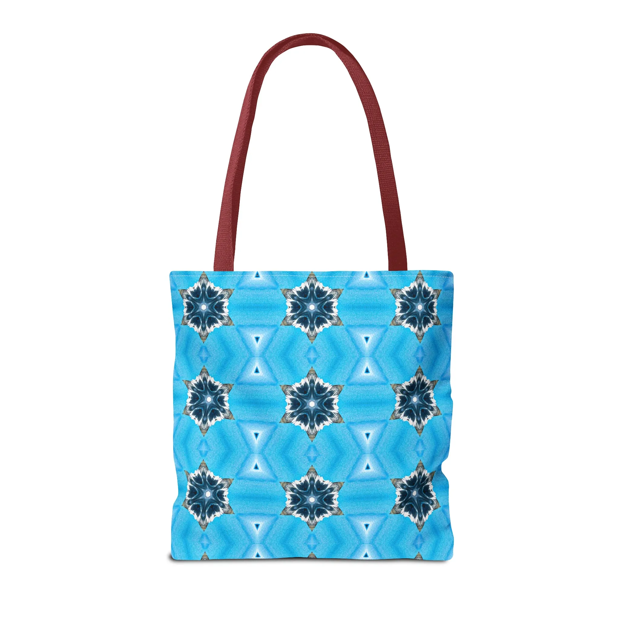 Blue Diamond Pattern Printed Tote Bag