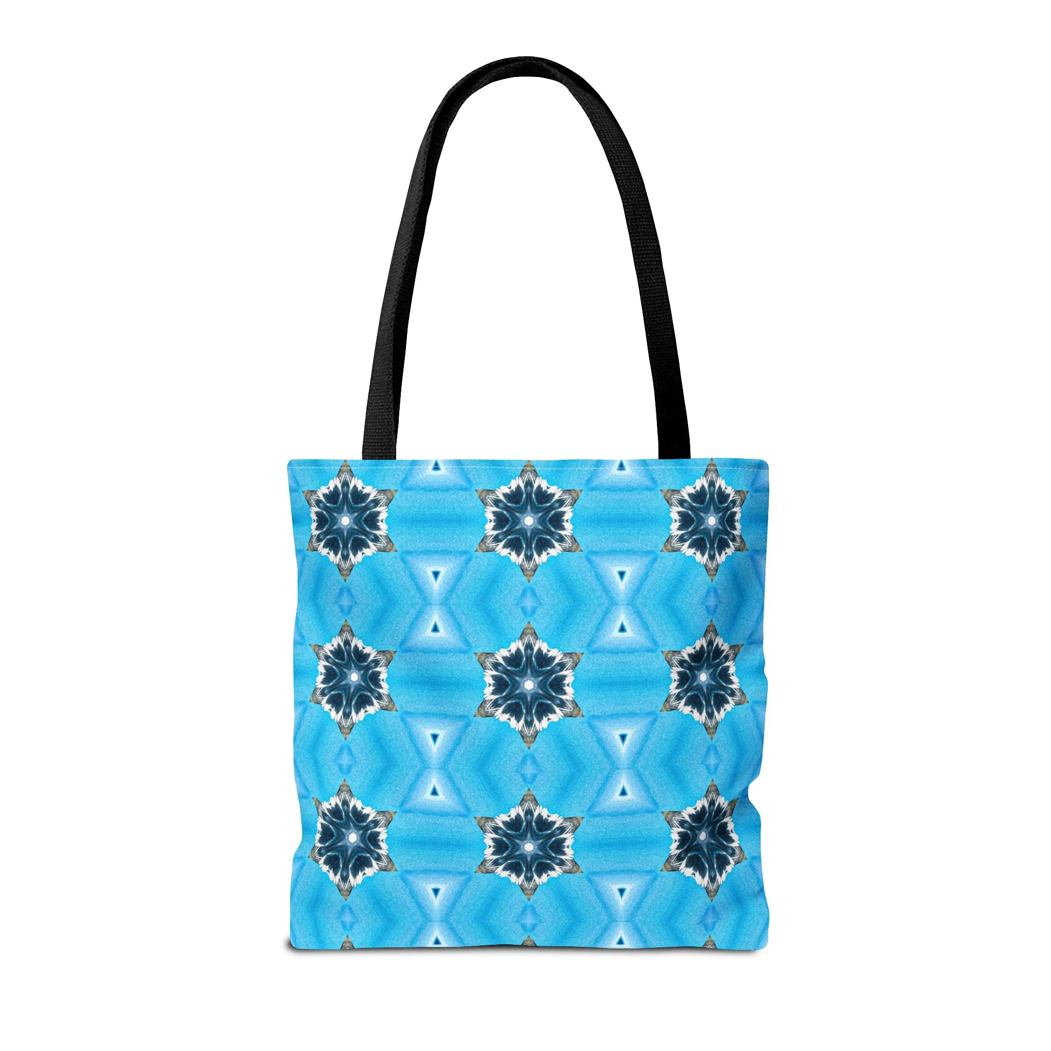Blue Diamond Pattern Printed Tote Bag