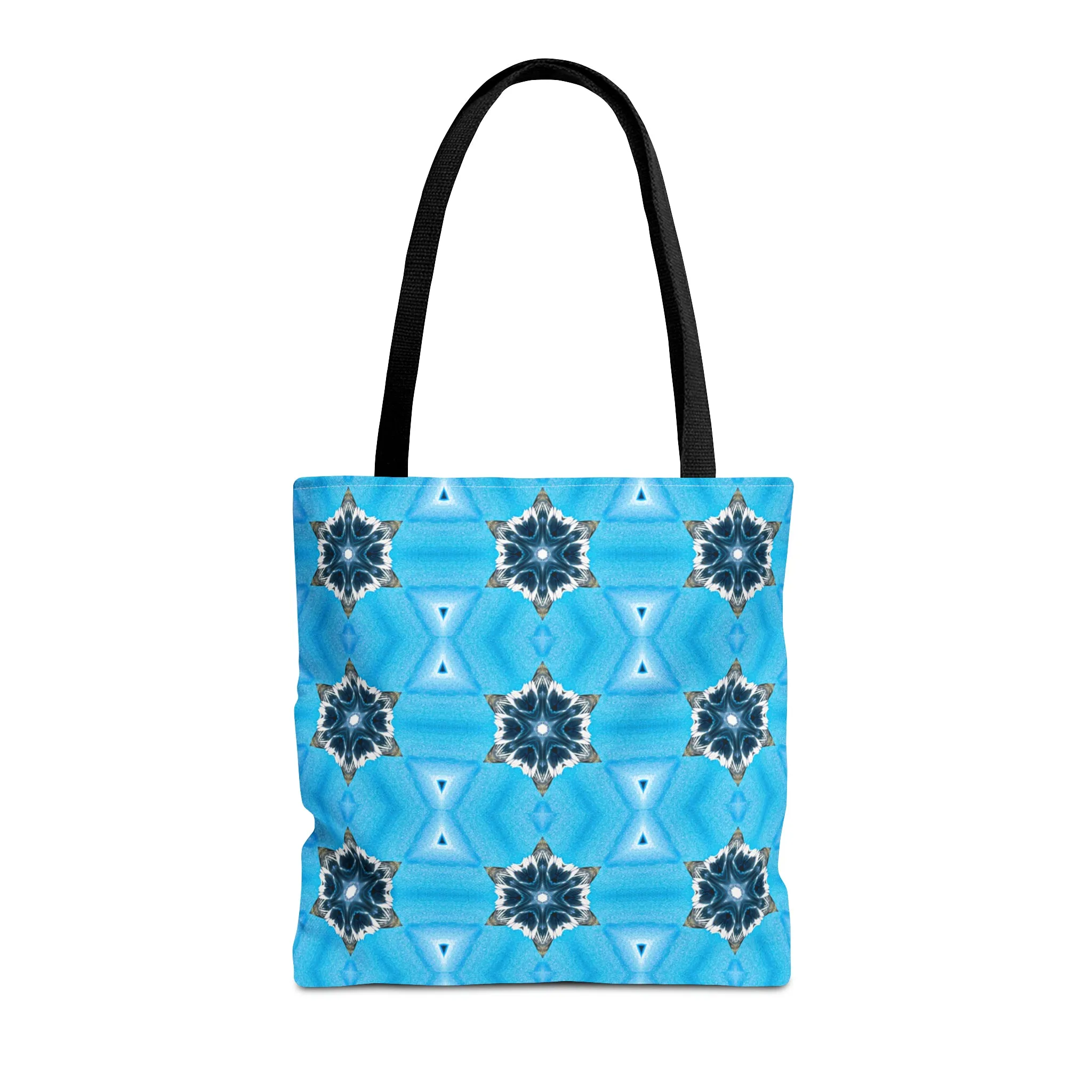 Blue Diamond Pattern Printed Tote Bag