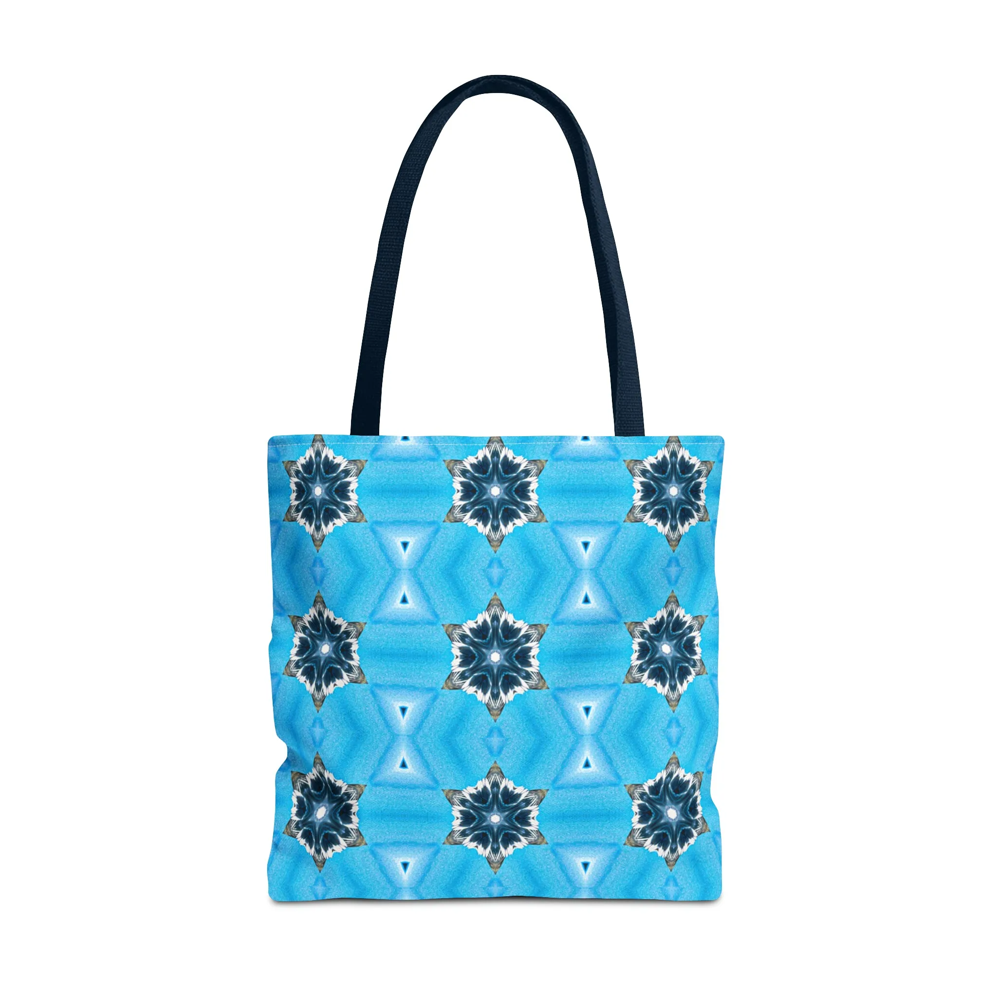 Blue Diamond Pattern Printed Tote Bag