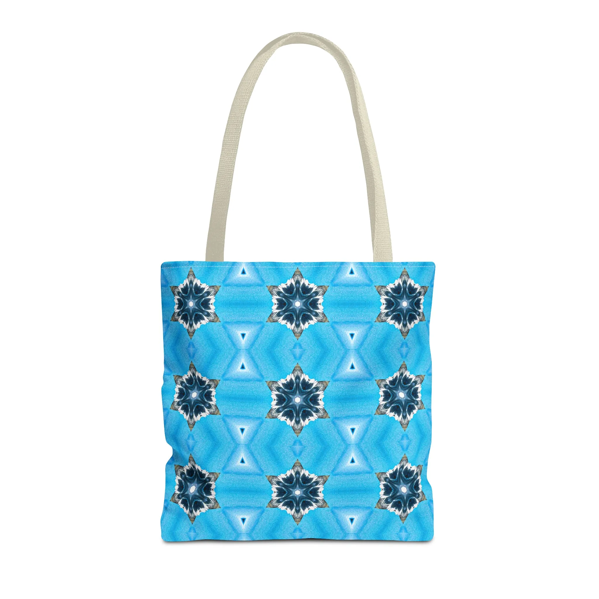 Blue Diamond Pattern Printed Tote Bag