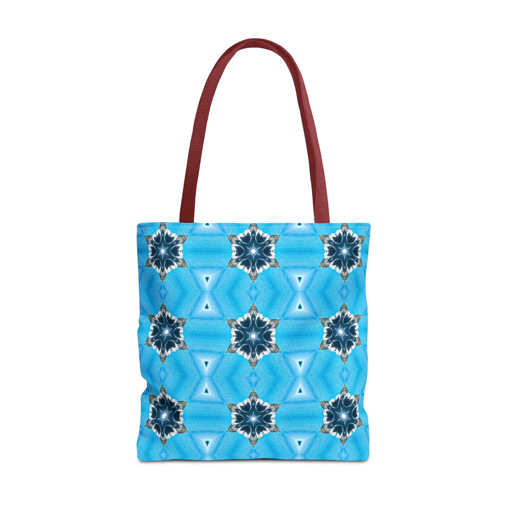 Blue Diamond Pattern Printed Tote Bag
