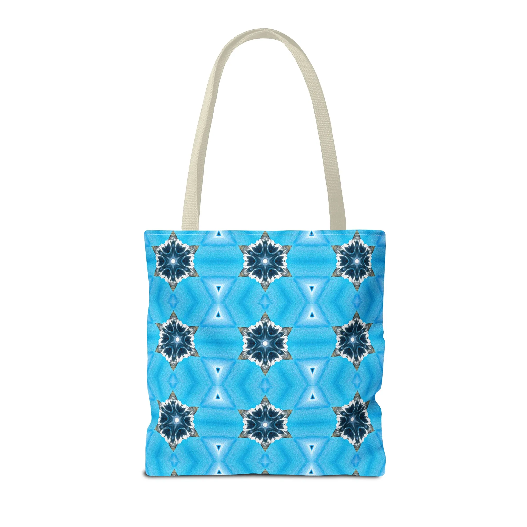 Blue Diamond Pattern Printed Tote Bag