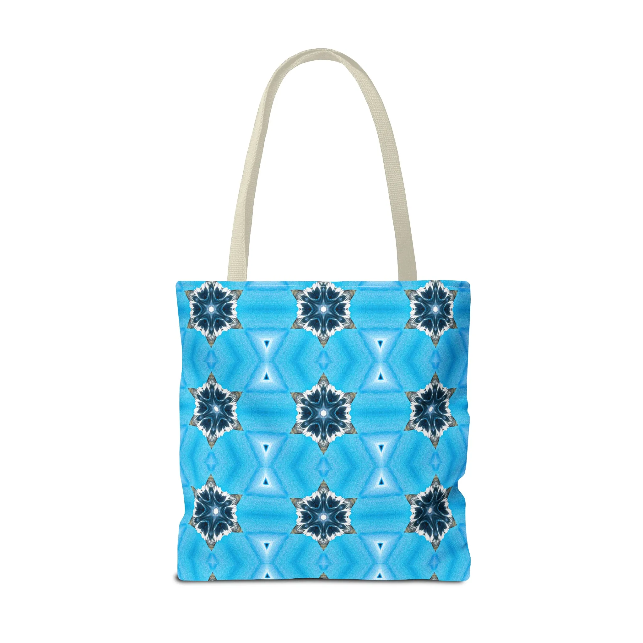 Blue Diamond Pattern Printed Tote Bag