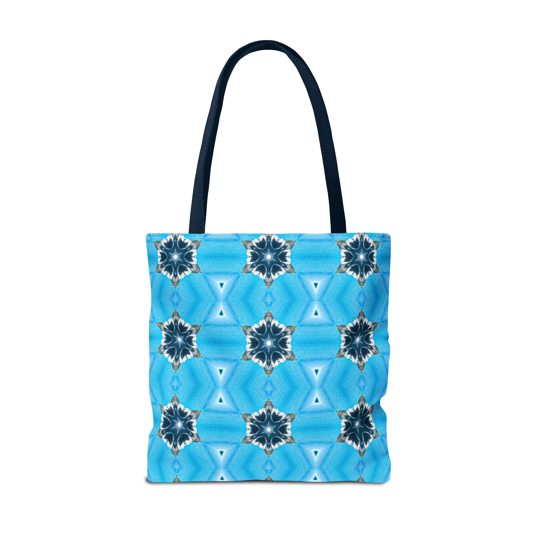 Blue Diamond Pattern Printed Tote Bag