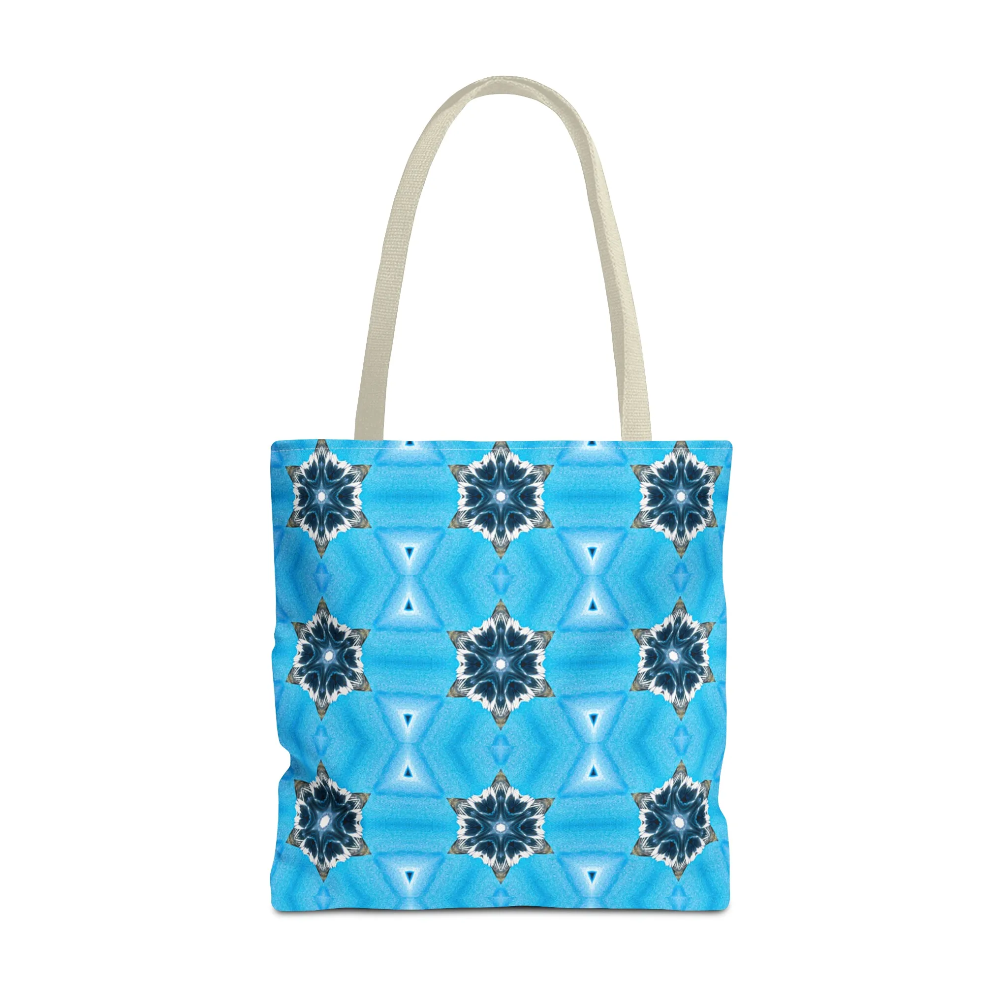 Blue Diamond Pattern Printed Tote Bag