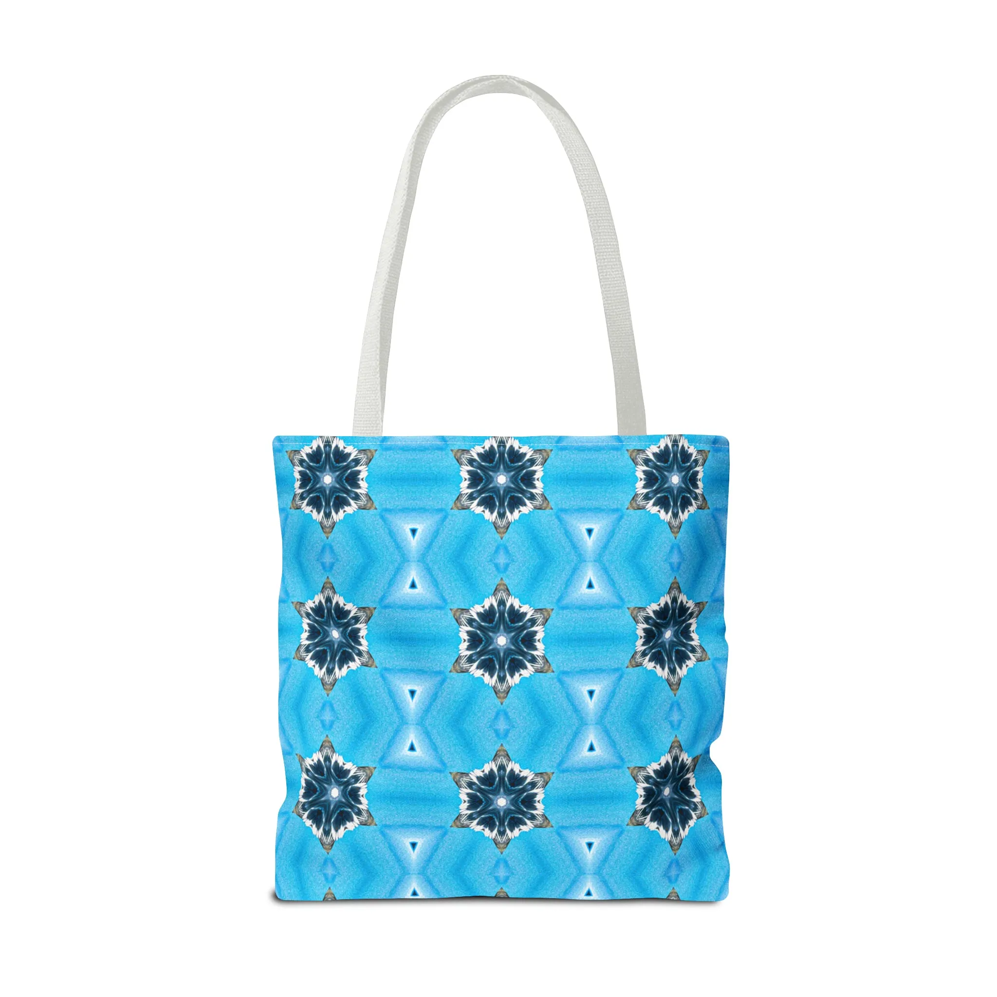 Blue Diamond Pattern Printed Tote Bag