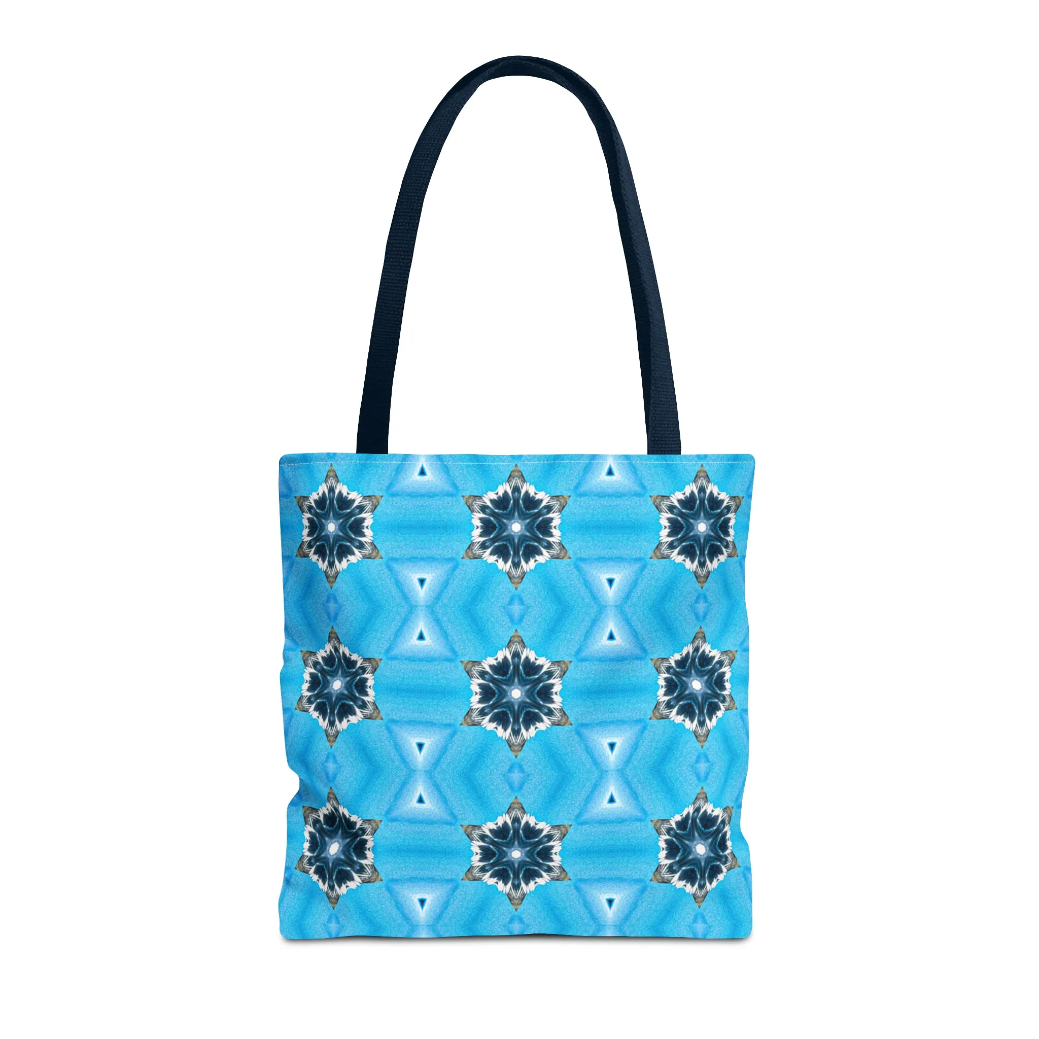 Blue Diamond Pattern Printed Tote Bag