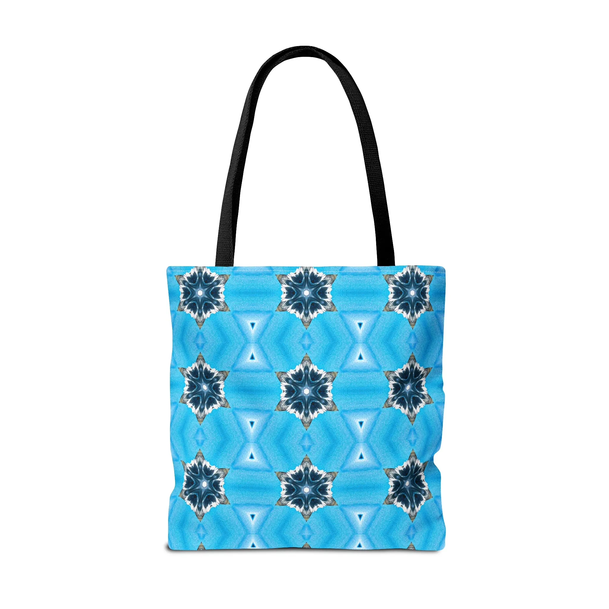 Blue Diamond Pattern Printed Tote Bag