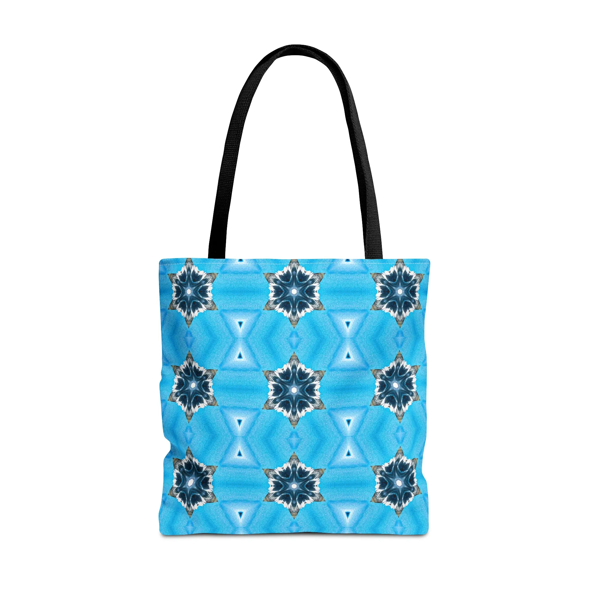 Blue Diamond Pattern Printed Tote Bag
