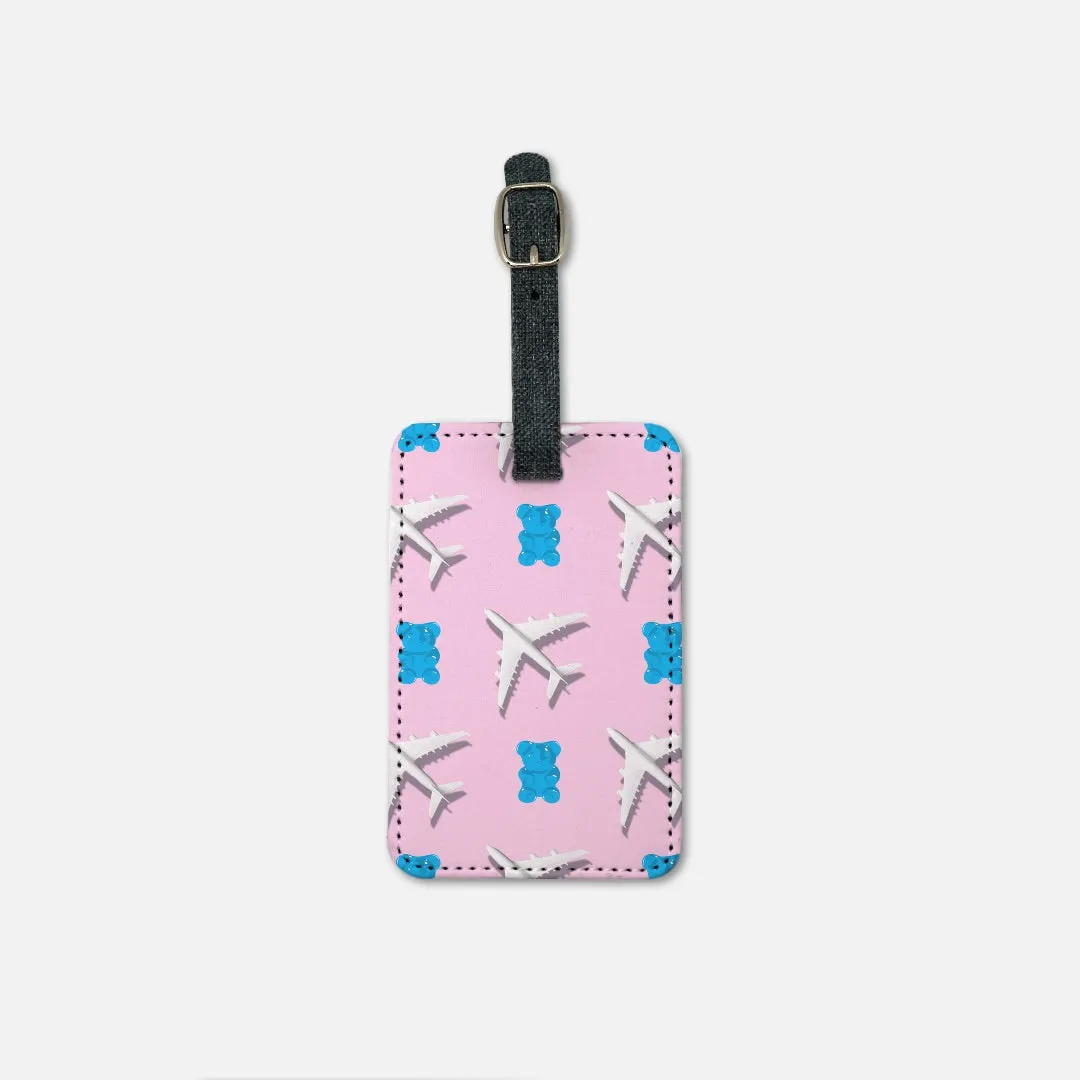 Blue DNA Gummy Luggage Tag w/Buckle