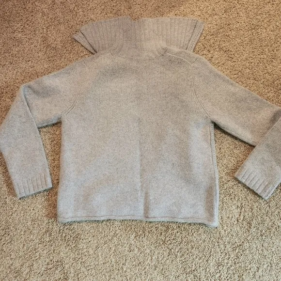 Bob Timberlake shawl collar wool/angora snowflake cardigan Size L grey &amp; white