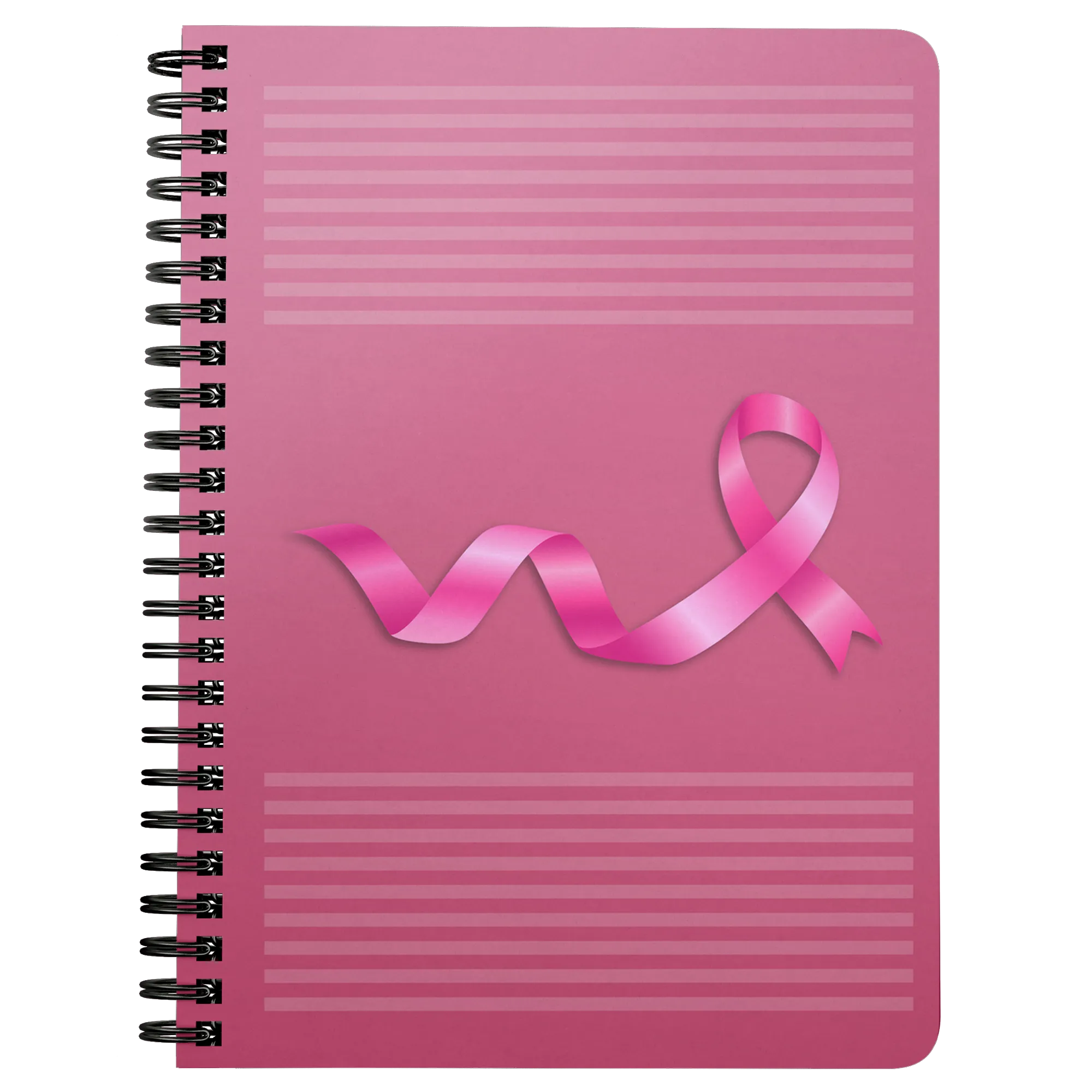 Breast Cancer Awareness Pink Ribbon Spiralbound Notebook Journal