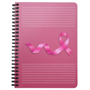 Breast Cancer Awareness Pink Ribbon Spiralbound Notebook Journal