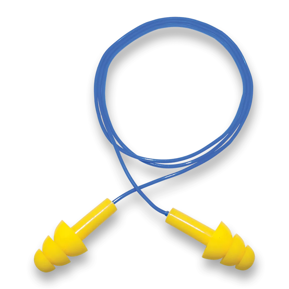 Bullhead Safety HP-S2 Corded, Reuasable Silicone Earplugs with Carry Case, NRR (Noise Reduction Rating) 23 Decibels