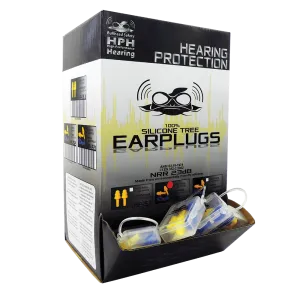 Bullhead Safety HP-S2 Corded, Reuasable Silicone Earplugs with Carry Case, NRR (Noise Reduction Rating) 23 Decibels