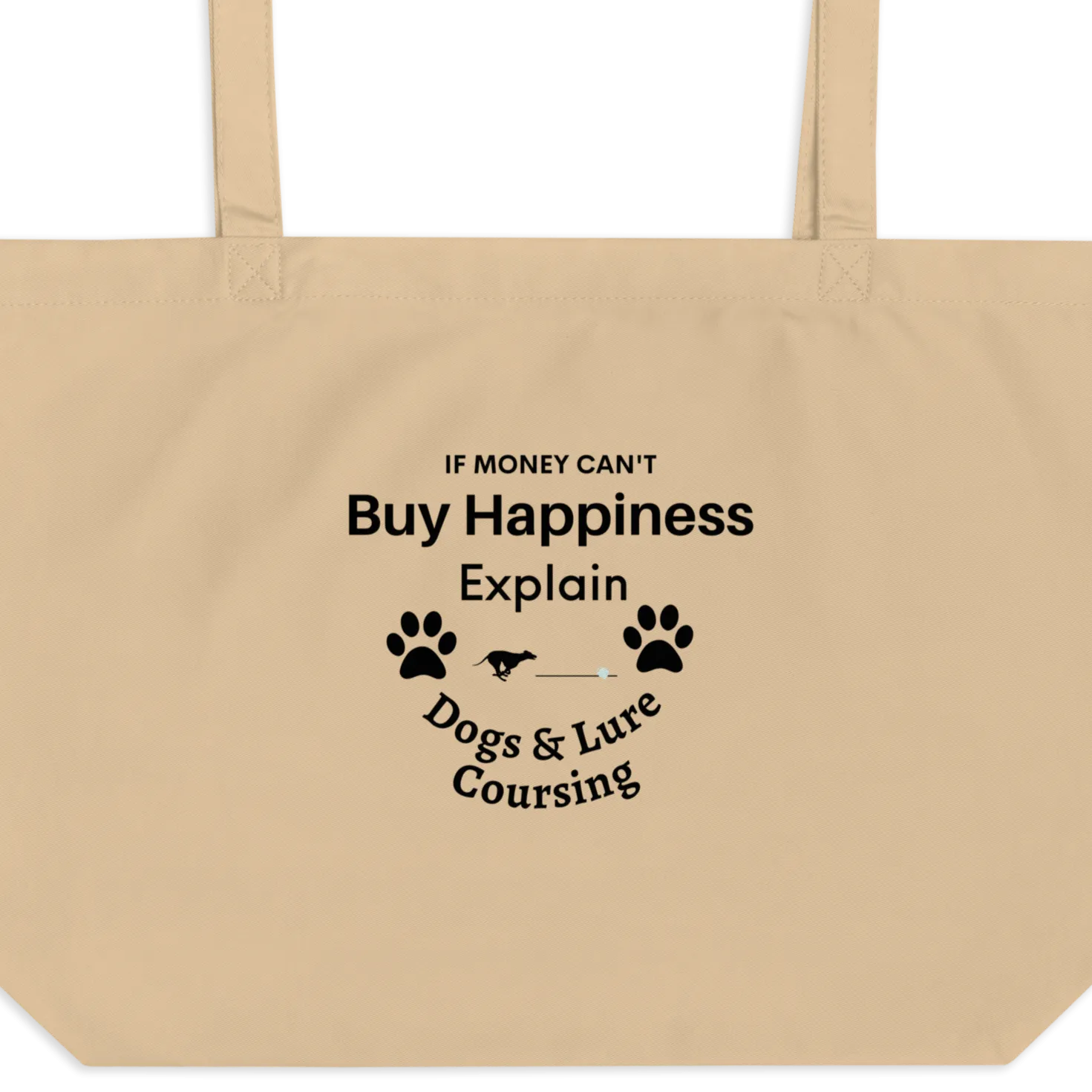 Buy Happiness w/ Dogs & Lure Coursing X-Large Tote/ Shopping Bags
