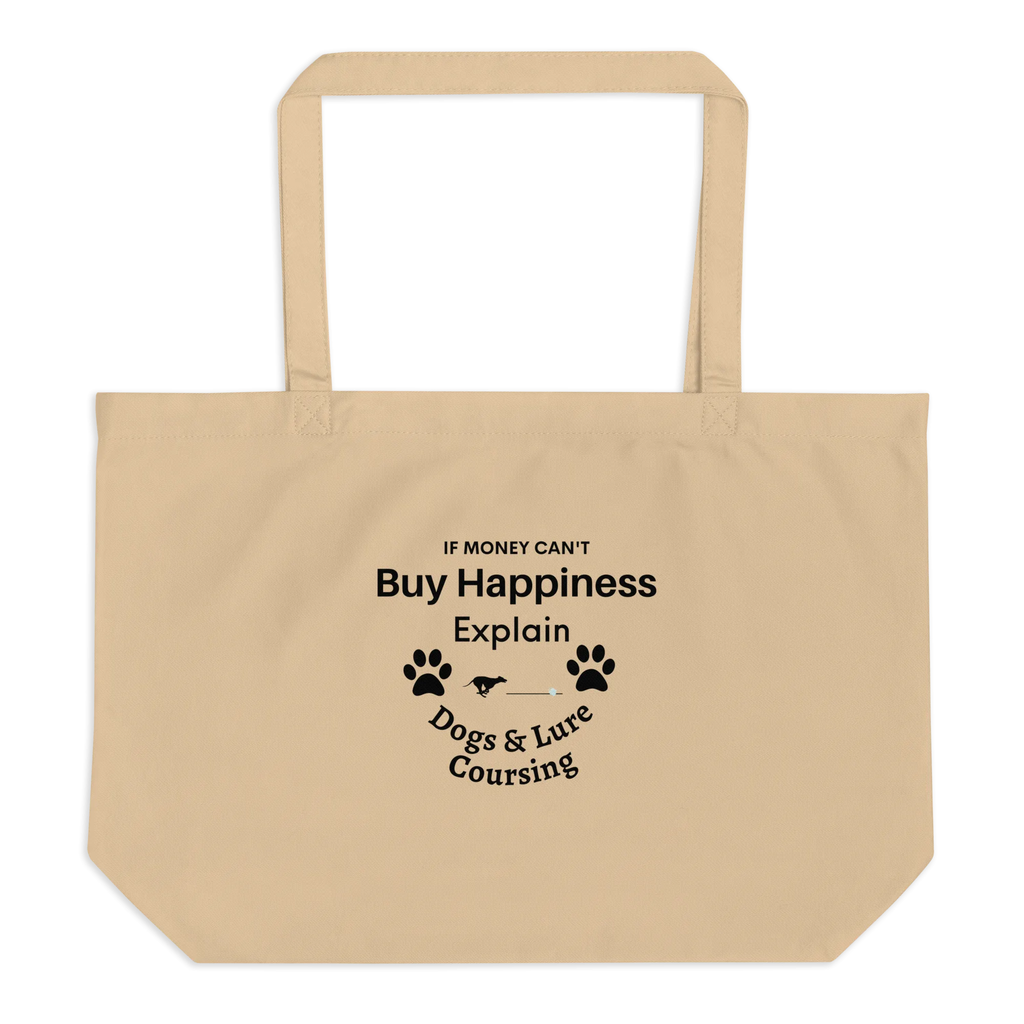 Buy Happiness w/ Dogs & Lure Coursing X-Large Tote/ Shopping Bags