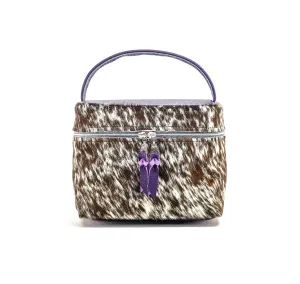 Caboose - Chocolate & White w/ Purple Leather