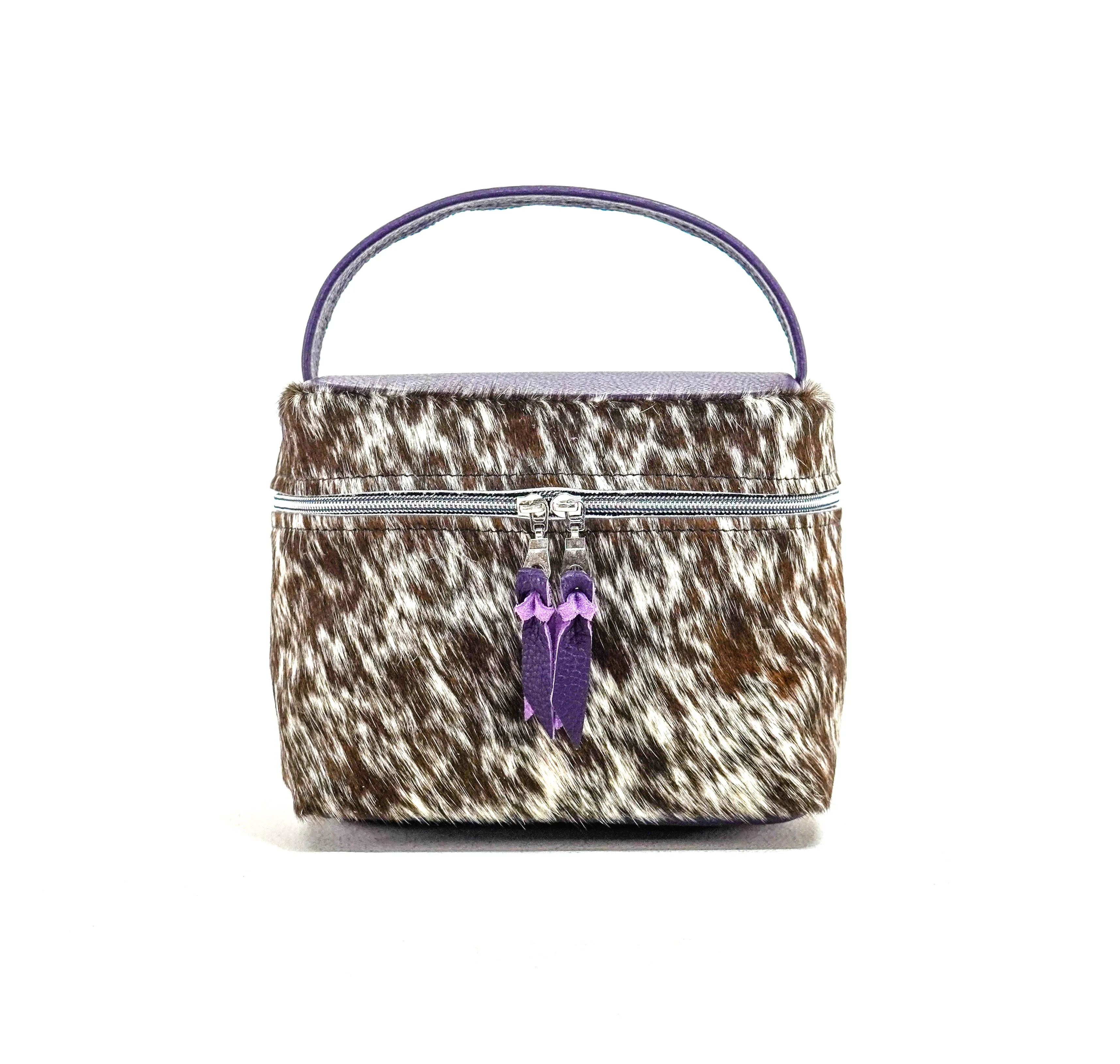 Caboose - Chocolate & White w/ Purple Leather