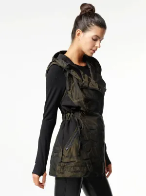 Camo Elongated Vest  by Blanc Noir