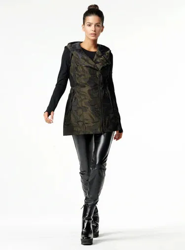 Camo Elongated Vest  by Blanc Noir
