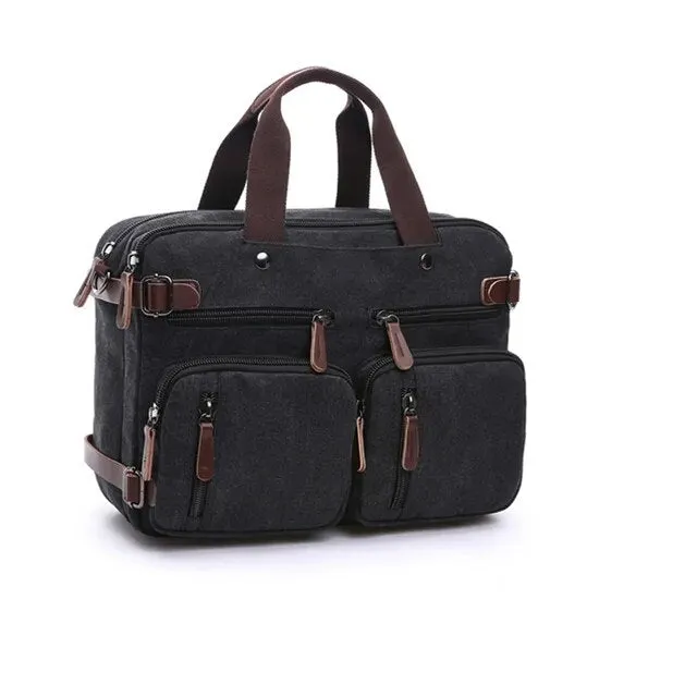 Canvas Two Use Multifunction Backpack Bag or Handbag
