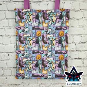 Cats Tetris 100% Cotton Canvas Tote Bag
