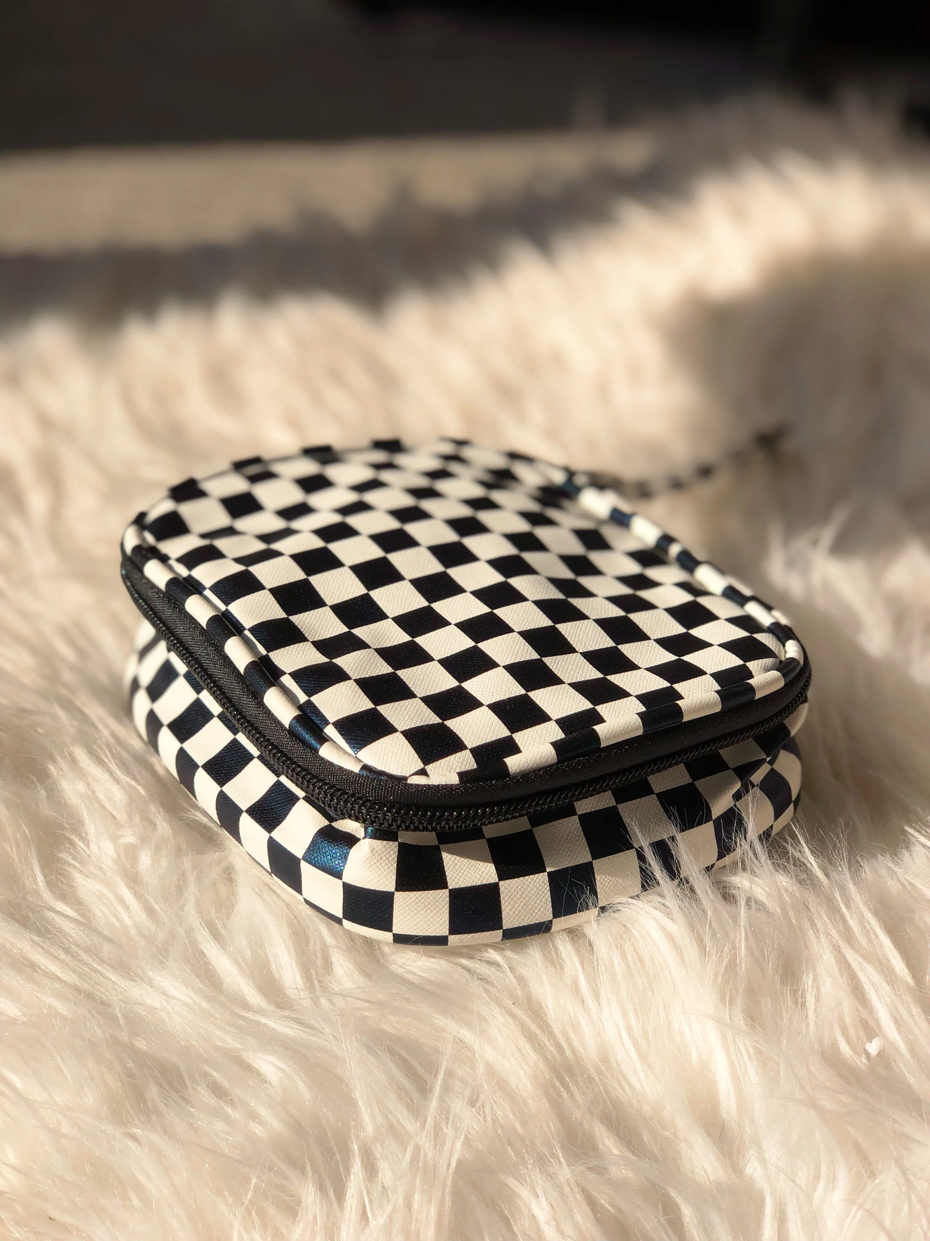 Checkered Cosmetic Bags