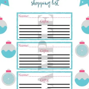 Christmas Shopping List