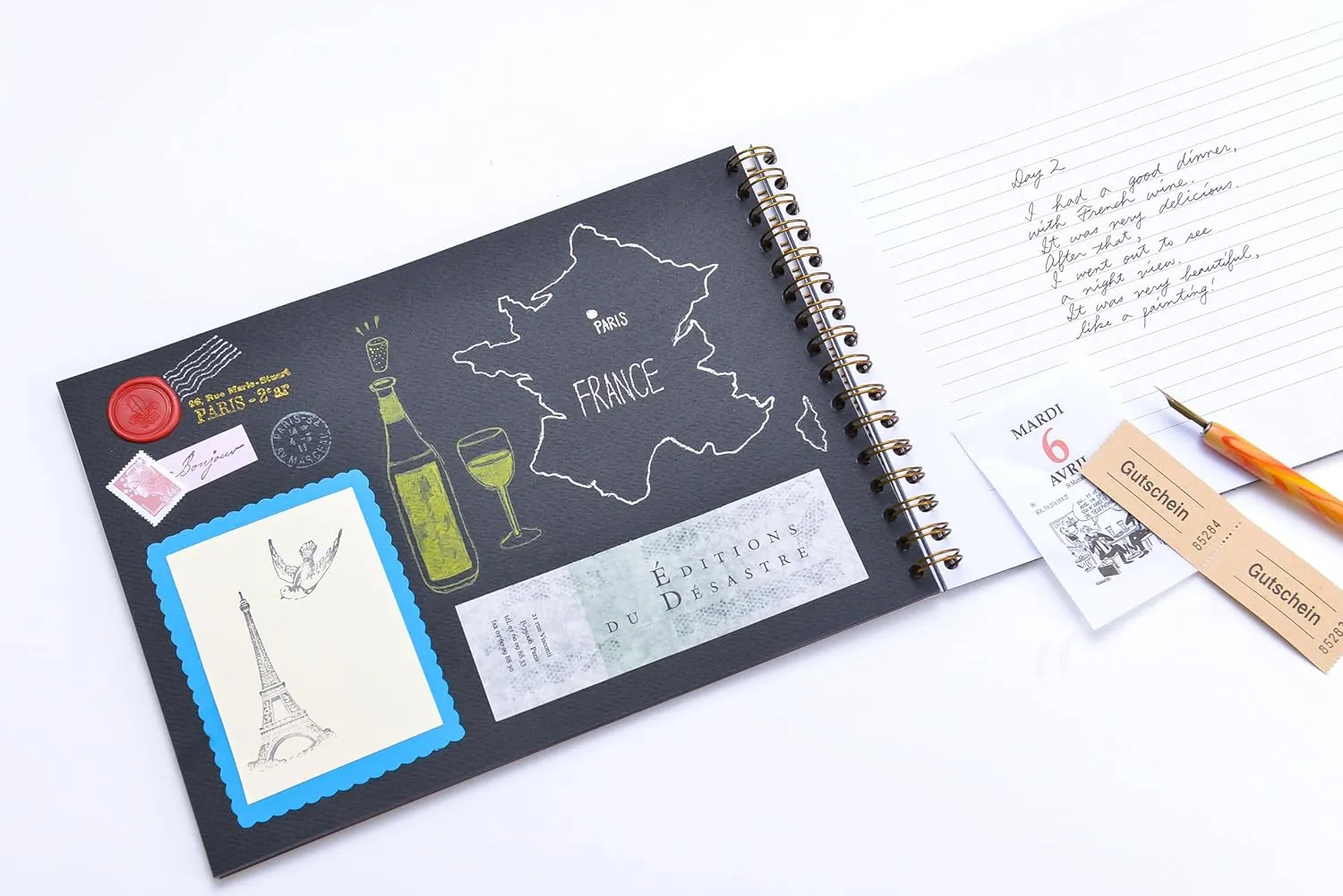 Clairefontaine Age Bag Travel Album Visual Diary A4 Red