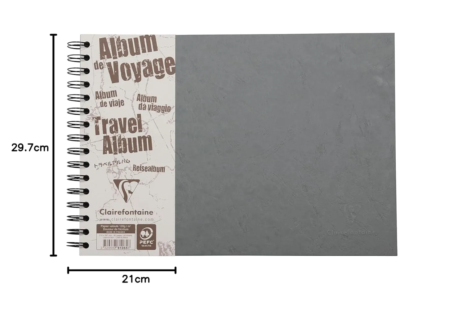 Clairefontaine Age Bag Travel Album Visual Diary A4 Red