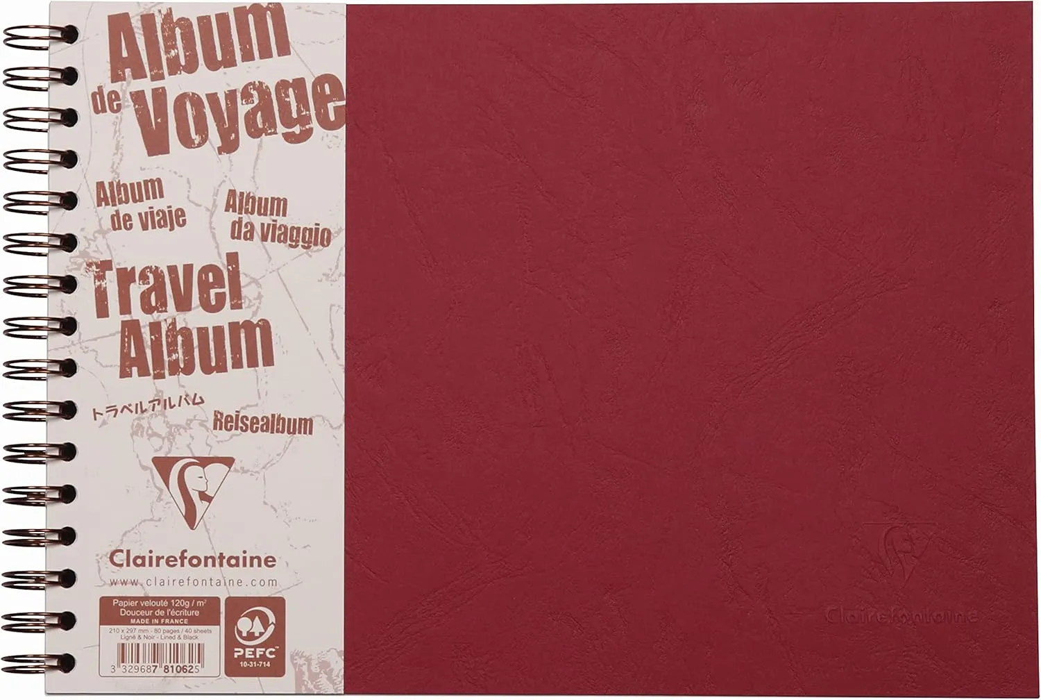 Clairefontaine Age Bag Travel Album Visual Diary A4 Red