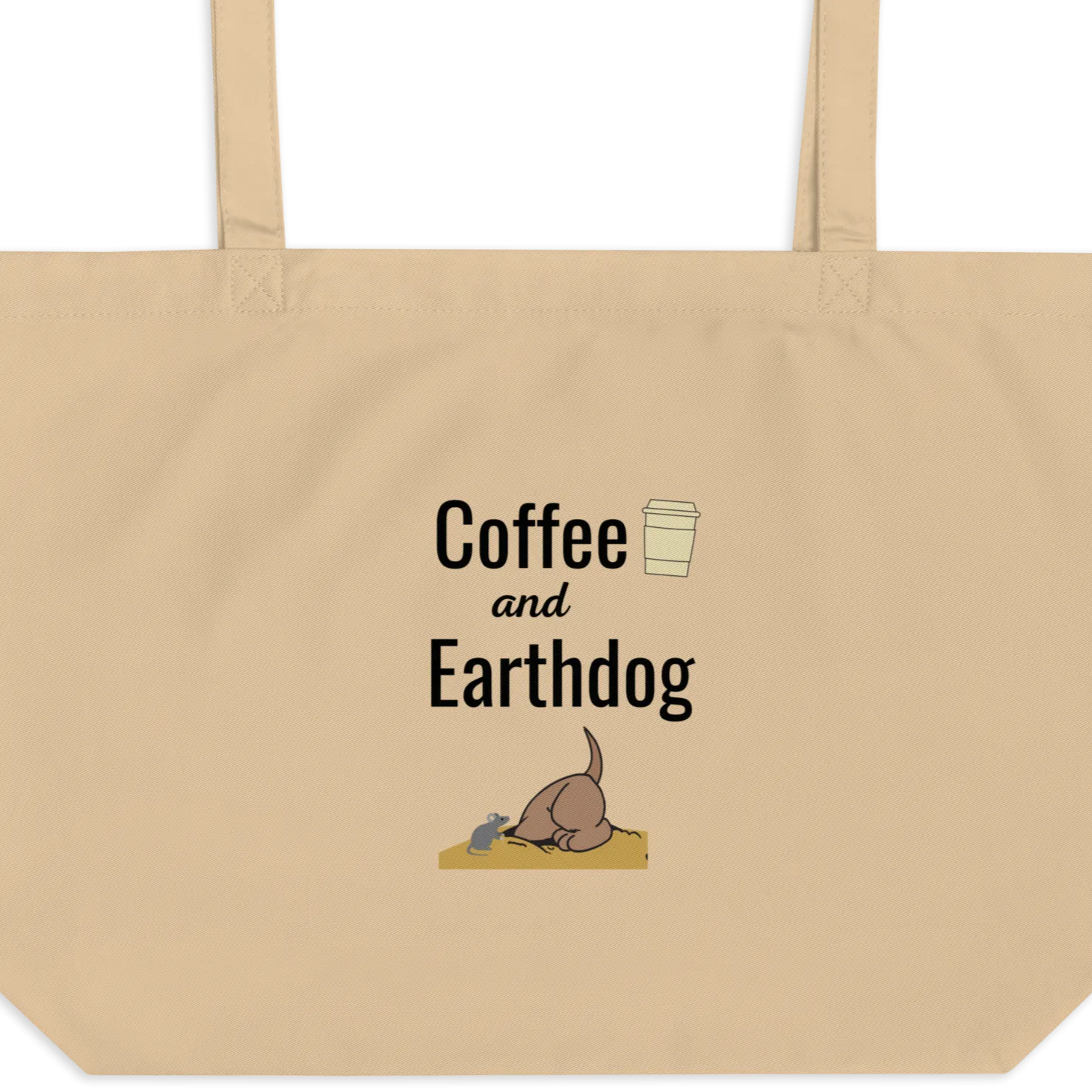 Coffee and Earthdog X-Large Tote/ Shopping Bags