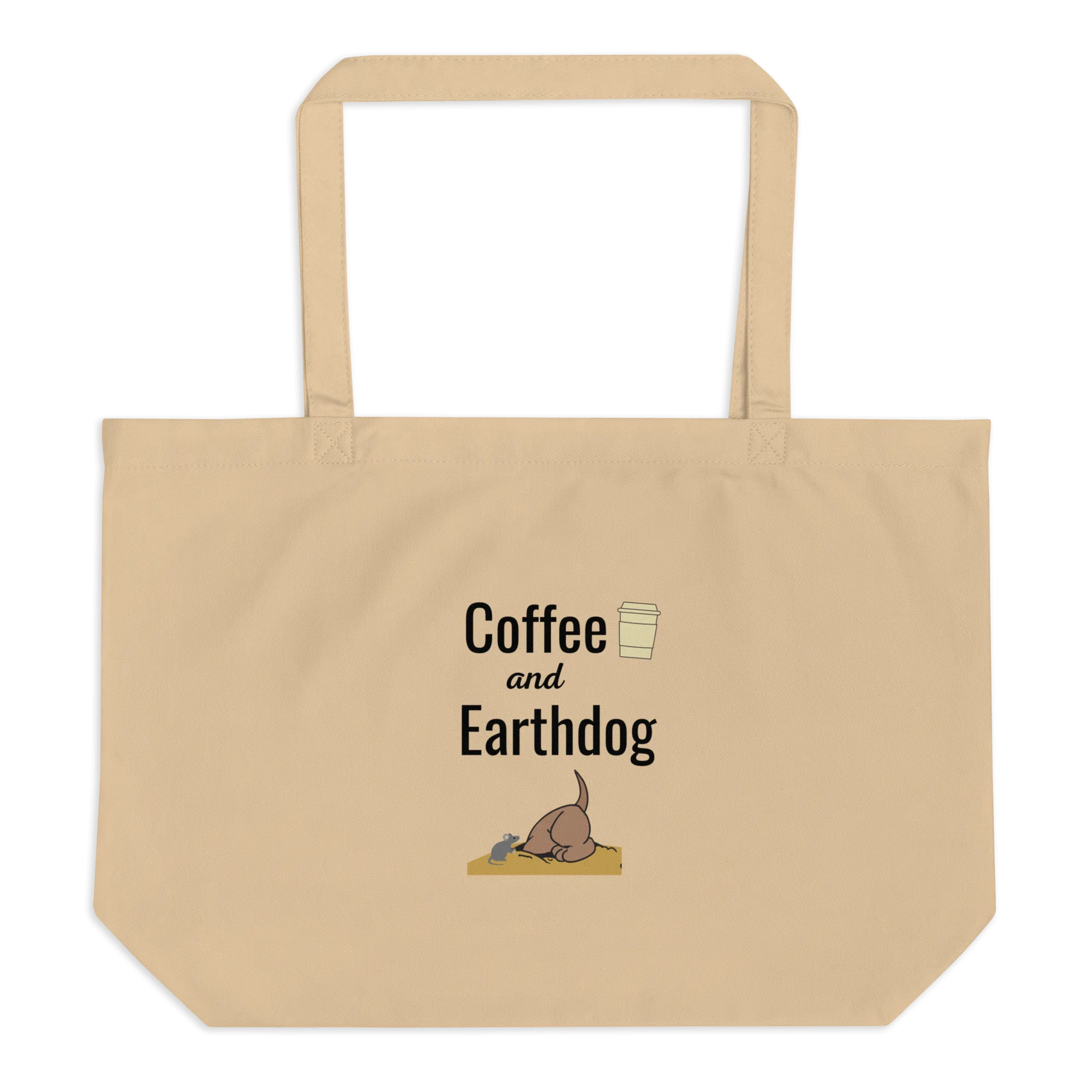 Coffee and Earthdog X-Large Tote/ Shopping Bags
