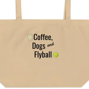 Coffee, Dogs & Flyball X-Large Tote/ Shopping Bags