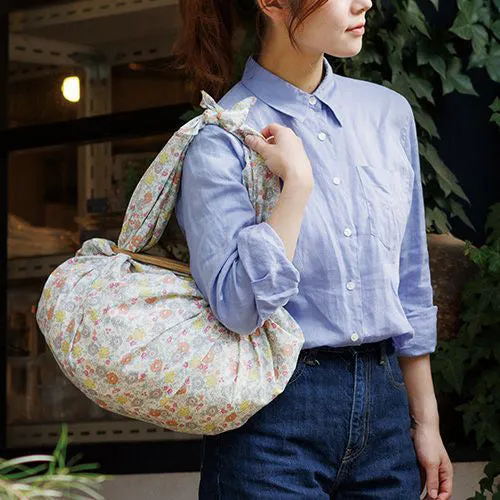 Cohare こはれ - Aqua Drop (Water repellent finish)  flower mini bouquet gray (flower ミニブーケ グレー) - Furoshiki   100 x 100 cm