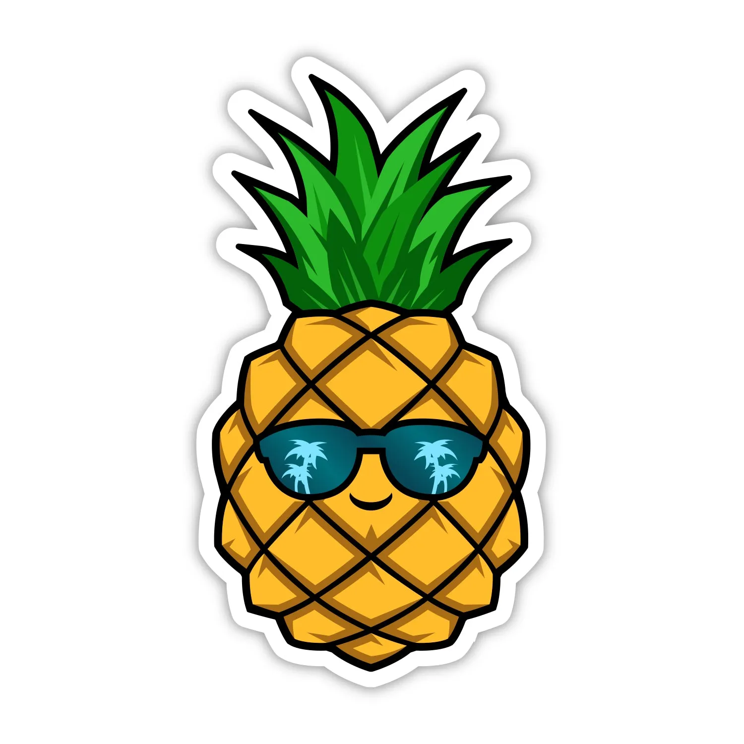 Coolest Pineapple with Sunglasses Sticker