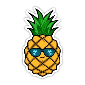 Coolest Pineapple with Sunglasses Sticker