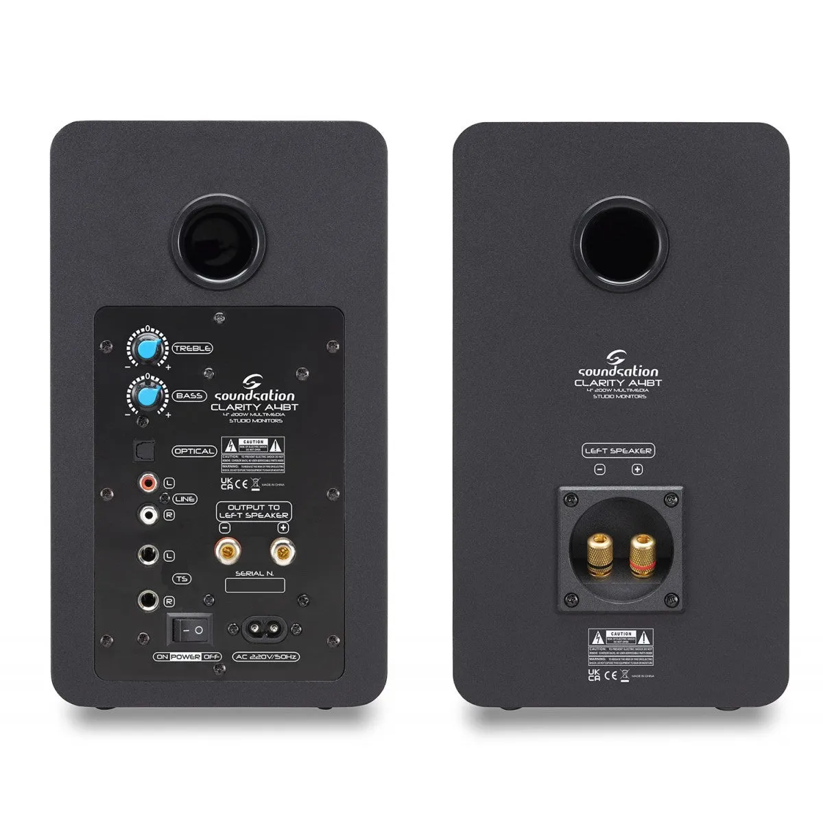 COPPIA MULTIMEDIA STUDIO MONITORS SOUNDSATION CLARITY-A4BT 4"
