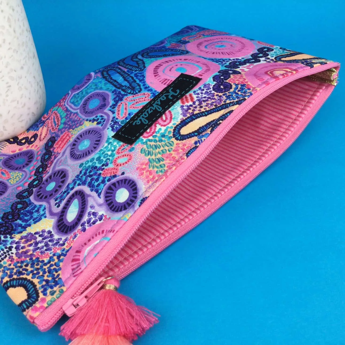 Coral Dreaming Zipper Pouch, Travel Pouch. Mahalia Mabo Design.