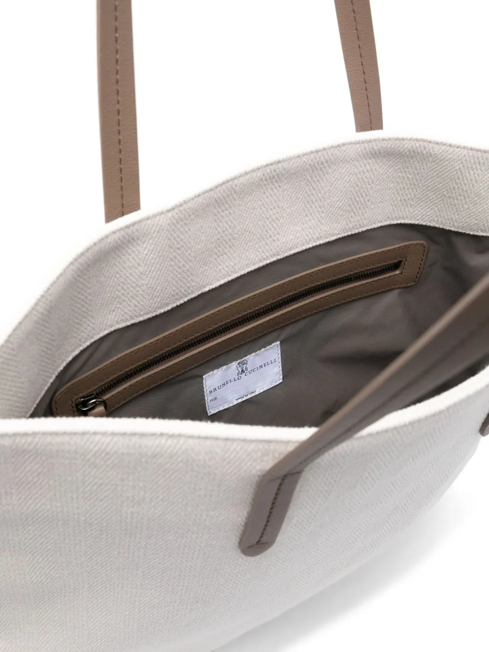Cotton and linen tote bag