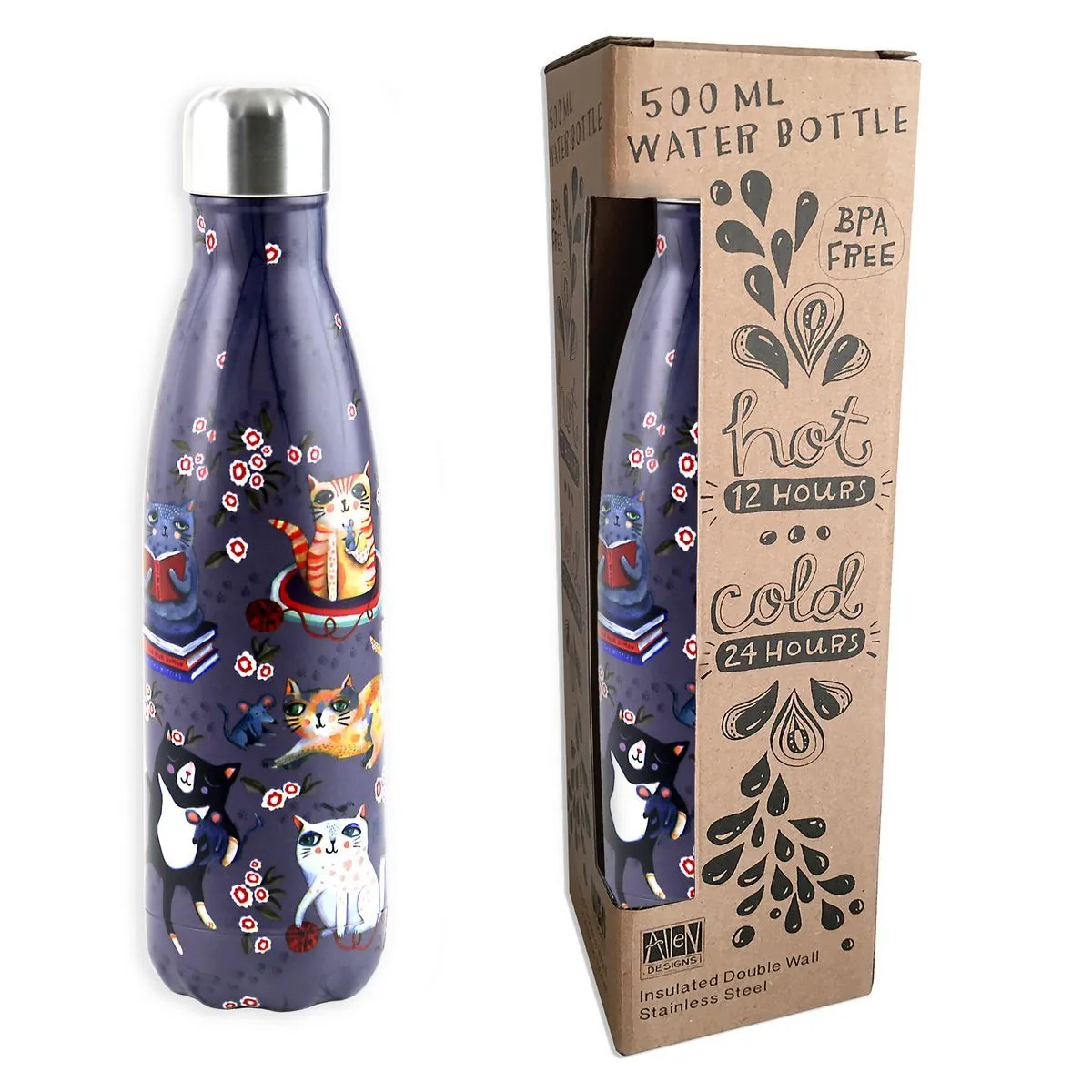 Crazy Cats Water Bottle
