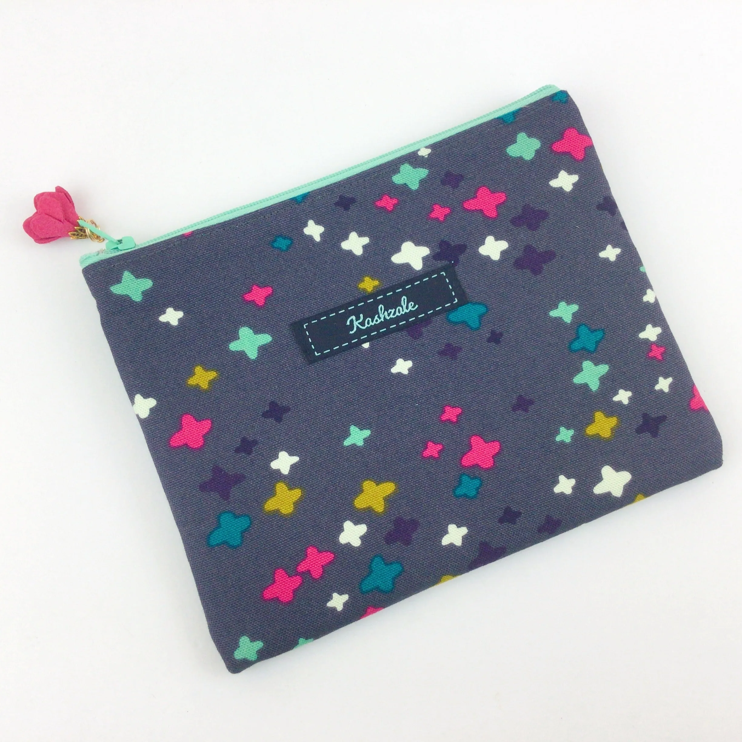 Criss Cross Small Clutch, Small makeup bag.
