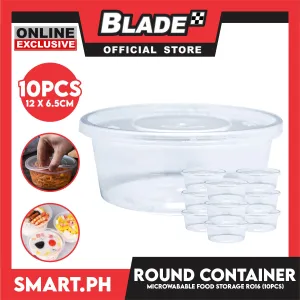 Croco Microwavable Container Round 12x6.5cm R016 (Set of 10)