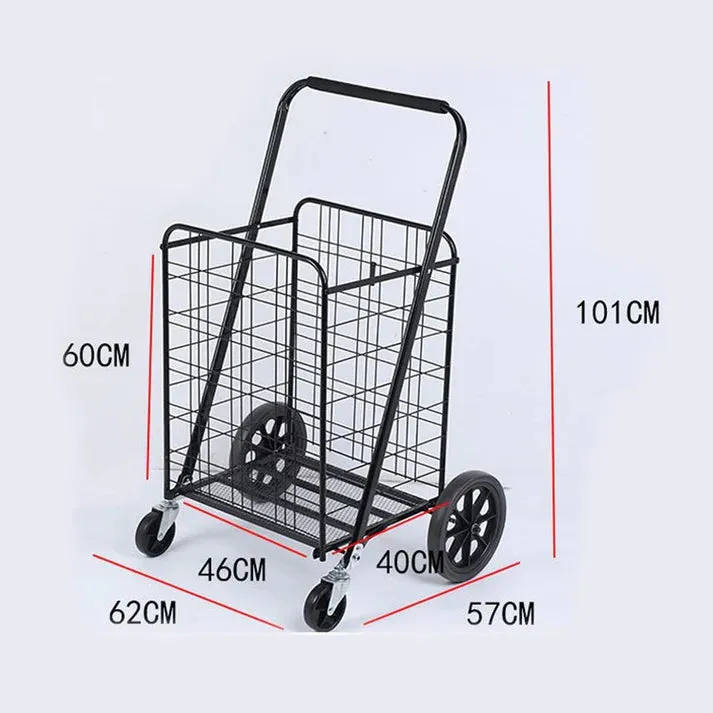 Crony High quality Big shoping trolley Household portable Foldable Shopping Trolley on Wheels