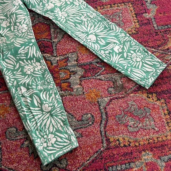 Current/Elliott | Women’s green/white floral The Classic Skinny jean, size 27