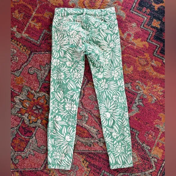 Current/Elliott | Women’s green/white floral The Classic Skinny jean, size 27
