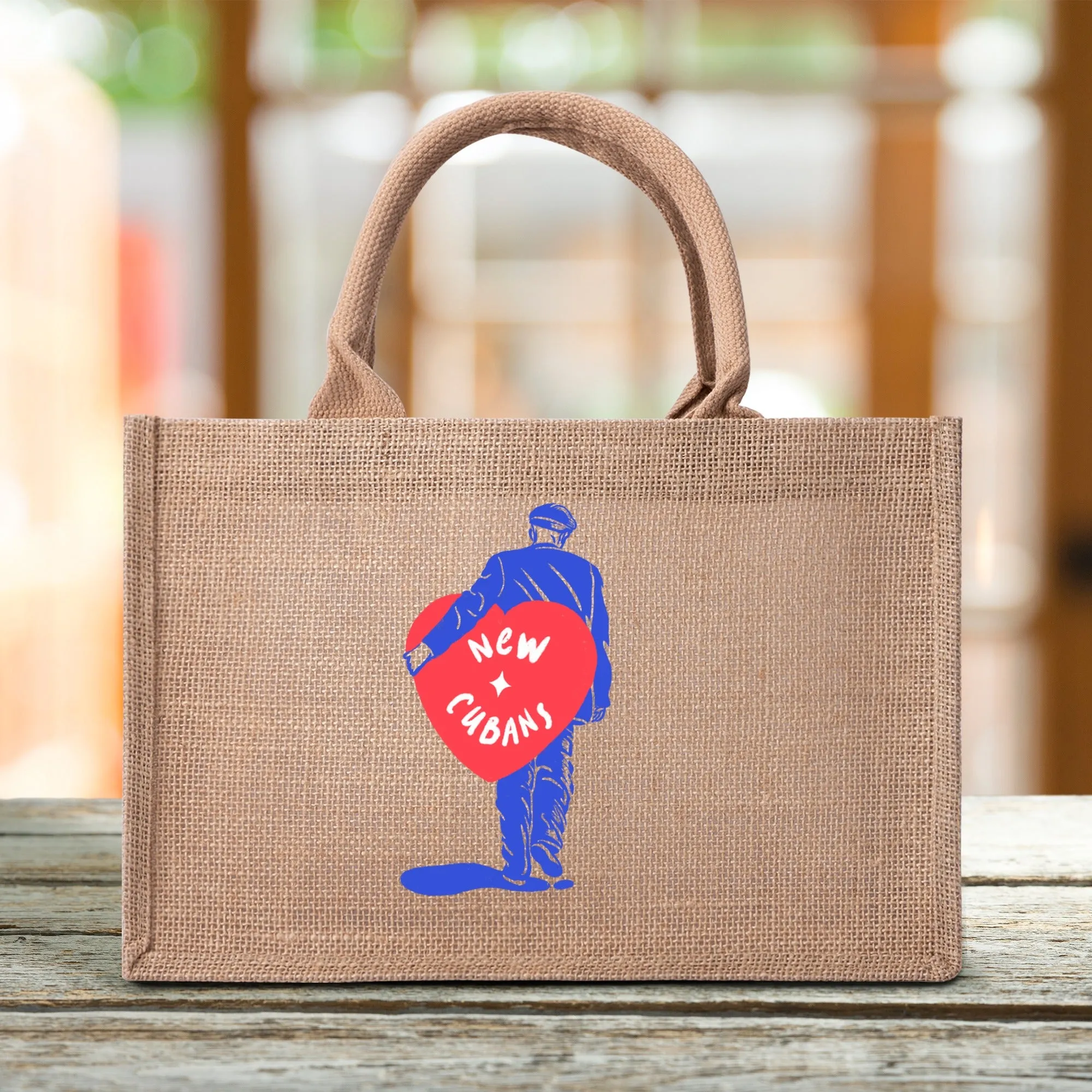 Custom Brown Jute Burlap Tote Bags